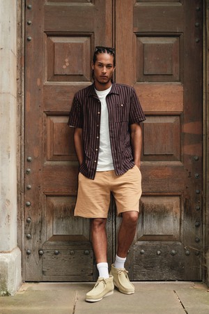 CALUM - Organic cotton shorts - Sand melange from KOMODO