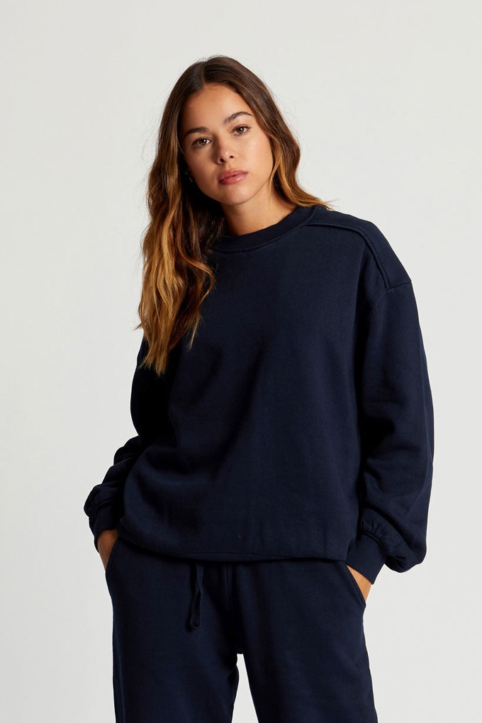 NAYLA - GOTS Organic Cotton Sweat Navy from KOMODO