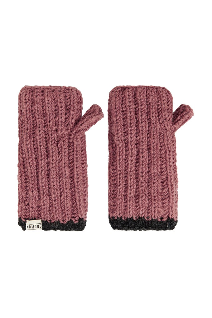 RAFI RIB Fleece Lined Mitten - Dusty Pink from KOMODO