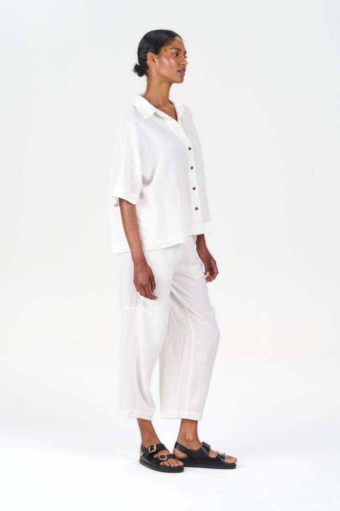 KIMONO Tencel Linen Shirt - White from KOMODO