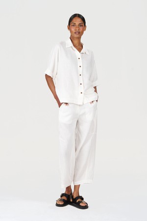 KIMONO Tencel Linen Shirt - White from KOMODO