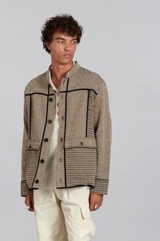 YULIO - Hand Loomed Cotton Patchwork Jacket via KOMODO