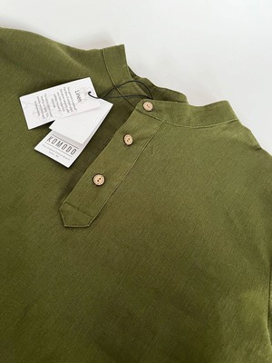 ELIJAH - Organic Linen Cotton Shirt - Khaki from KOMODO