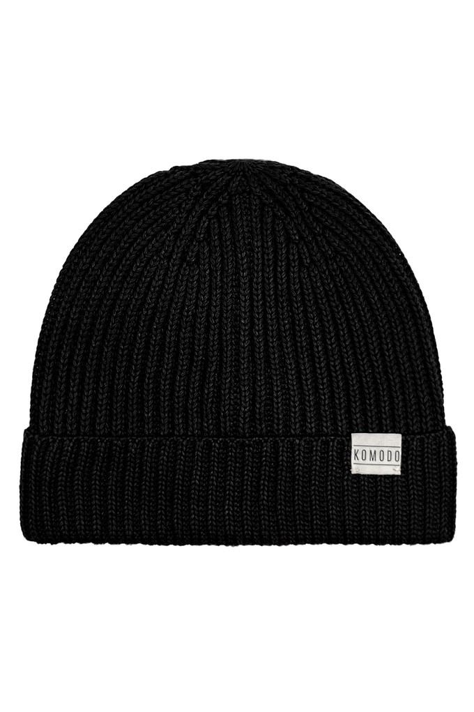TOWN hat - Organic Cotton Beenie Hat - Black from KOMODO