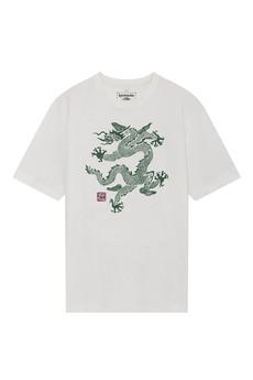 DRAGON 25  - Organic cotton tee - White via KOMODO