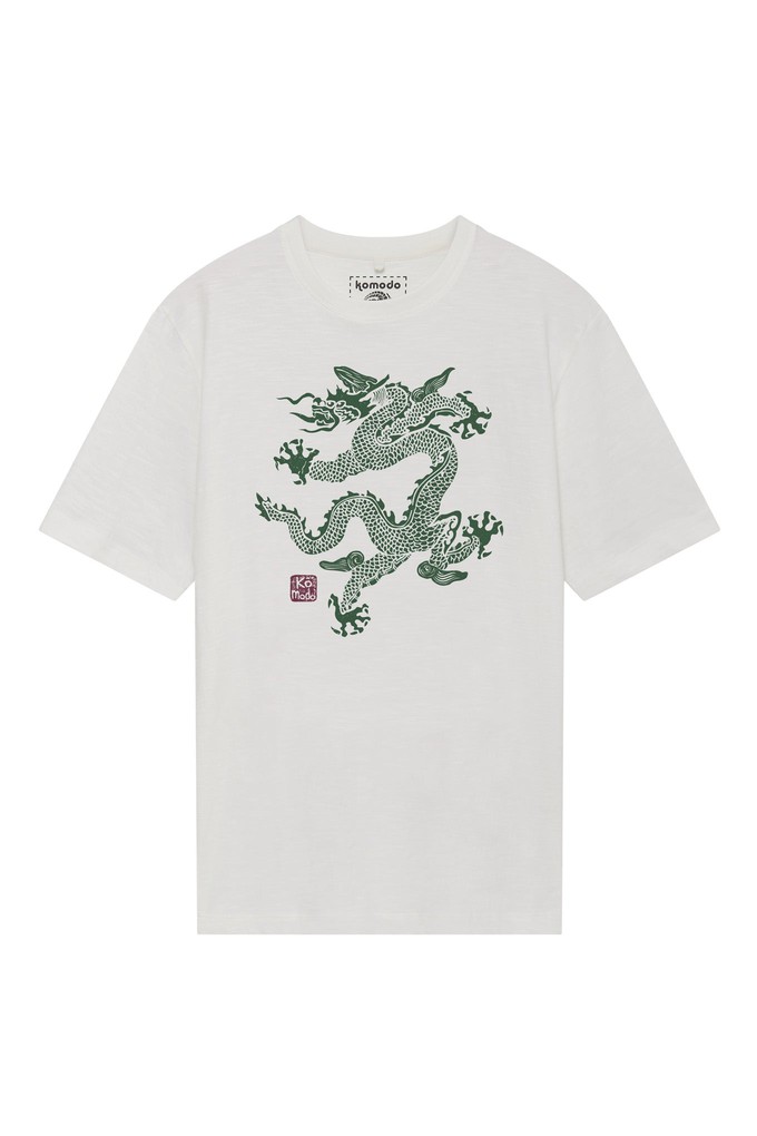 DRAGON 25  - Organic cotton tee - White from KOMODO