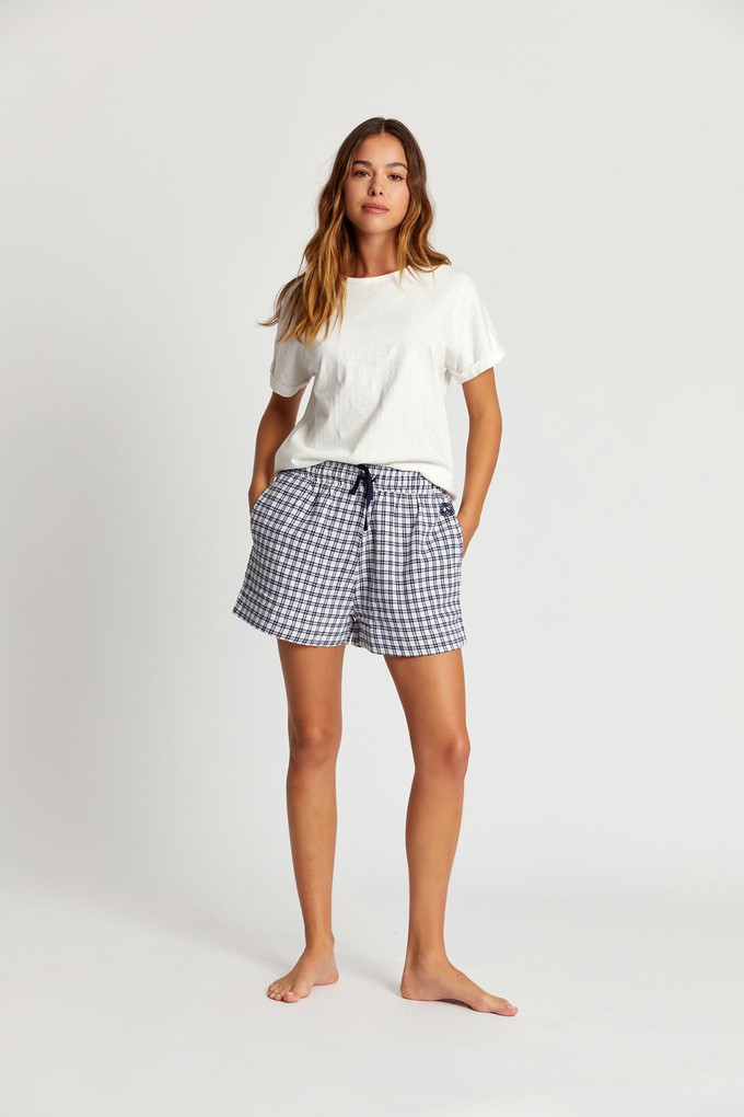 JIM JAM Womens - GOTS Organic Cotton Pyjama Shorts White from KOMODO
