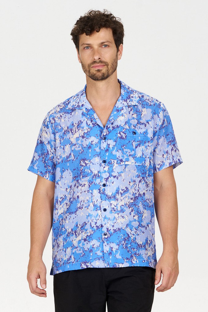 SPINDRIFT Printed Tencel Shirt - Acid Blue from KOMODO