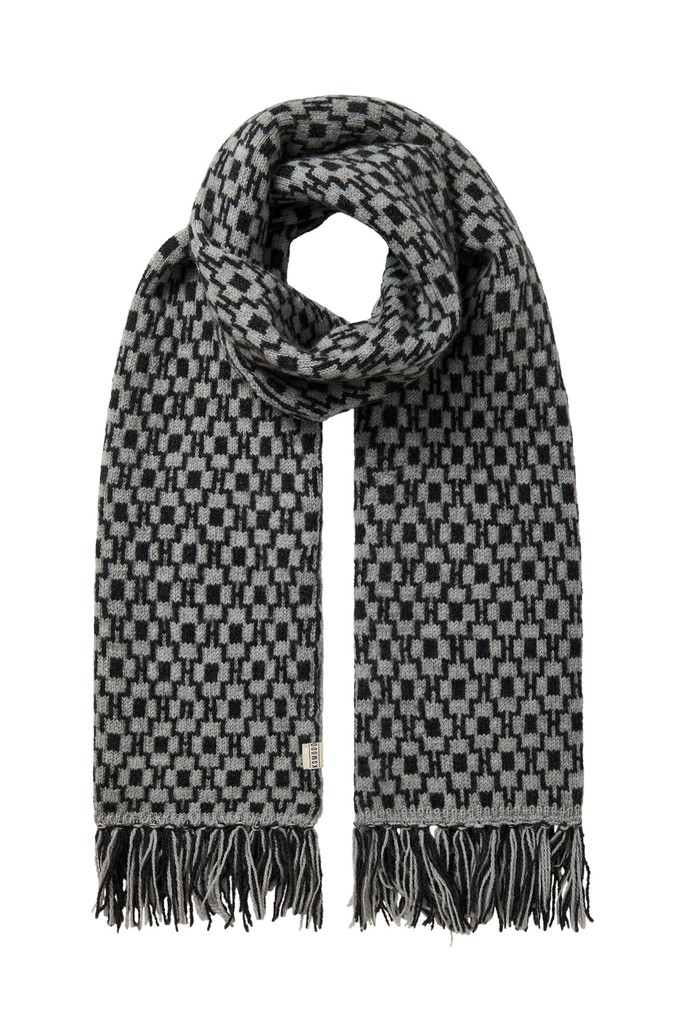 ABSTRACT Wool Scarf - Grey from KOMODO