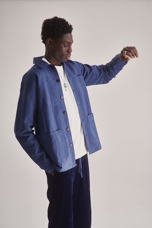 RAILWAY Handwoven Cotton Hemp Blend- Blue from KOMODO