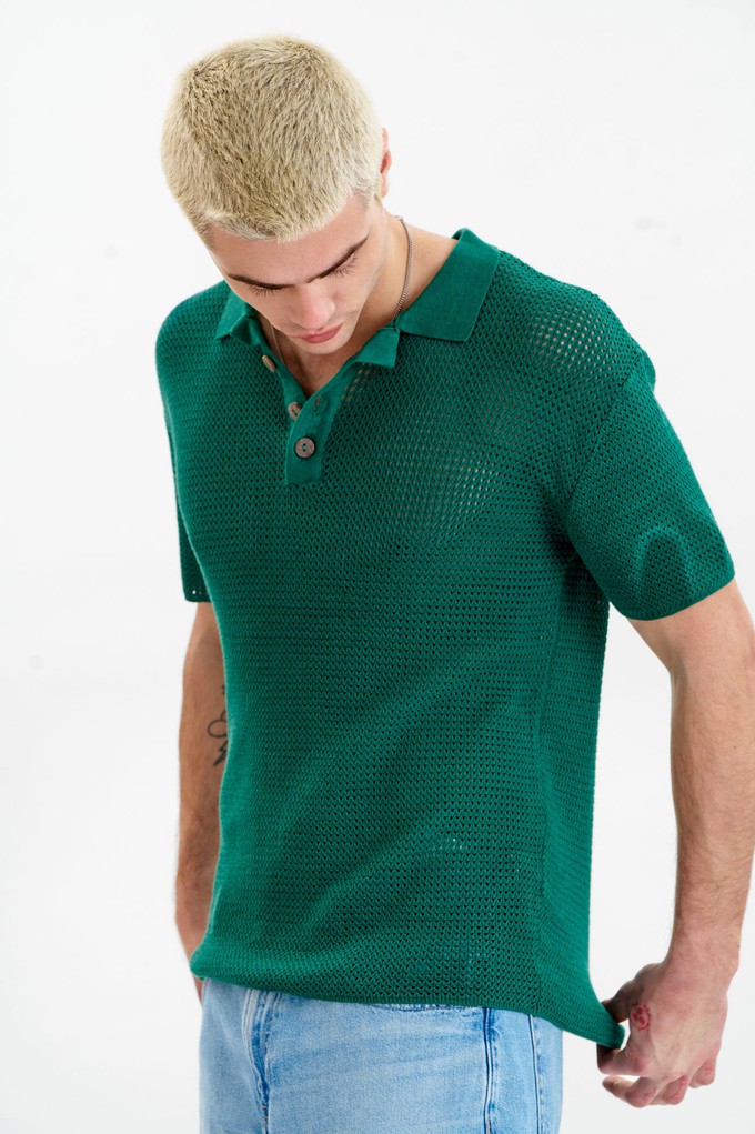 OLIVER Organic Cotton Knit Polo - Green from KOMODO