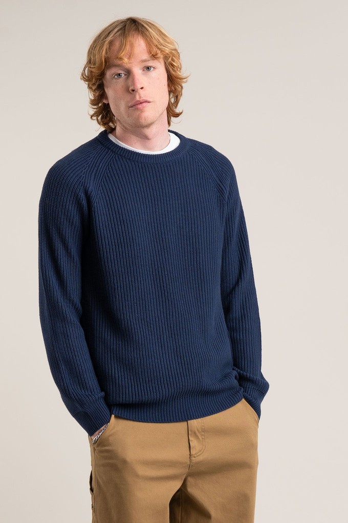 SERGIO - Mens Organic Cotton Jumper Navy from KOMODO