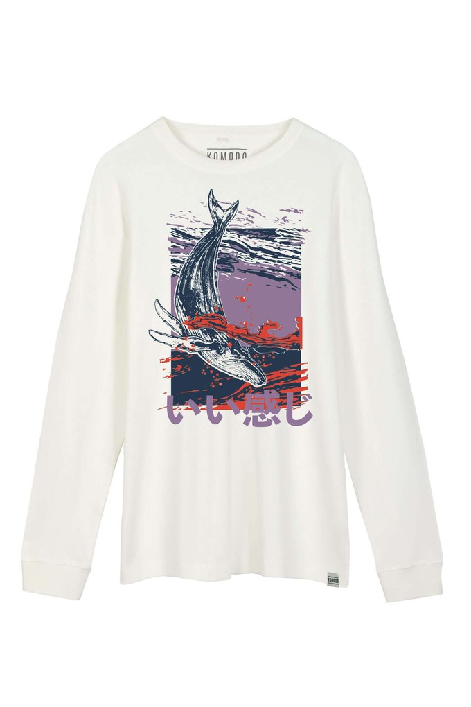 HAKON WHALE - Organic Cotton Tee Off White from KOMODO