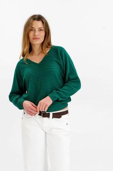 PIA Organic Cotton Pointelle Jumper - Green via KOMODO