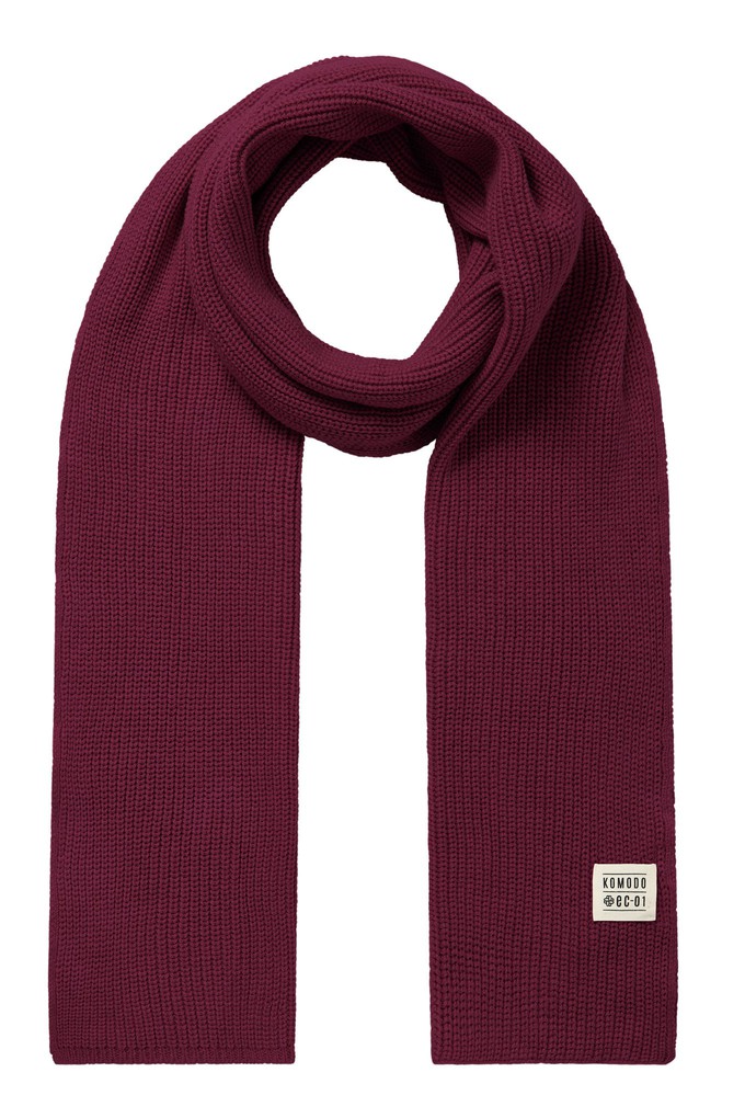 LONDON - GOTS Organic Cotton Scarf Wine Red from KOMODO