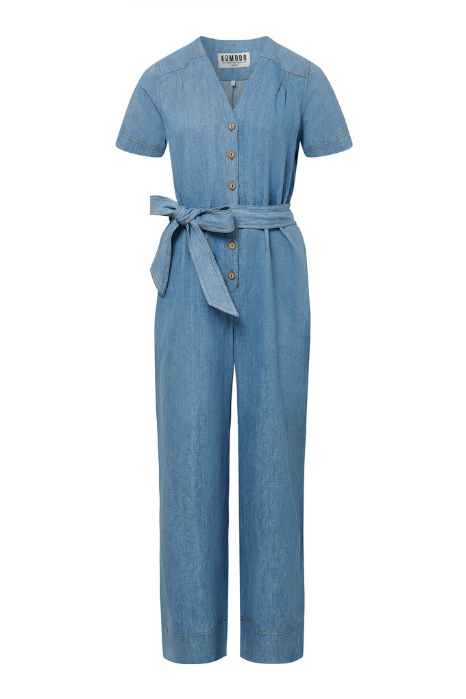 ELOUISE - Organic Cotton Jumpsuit Light Wash from KOMODO