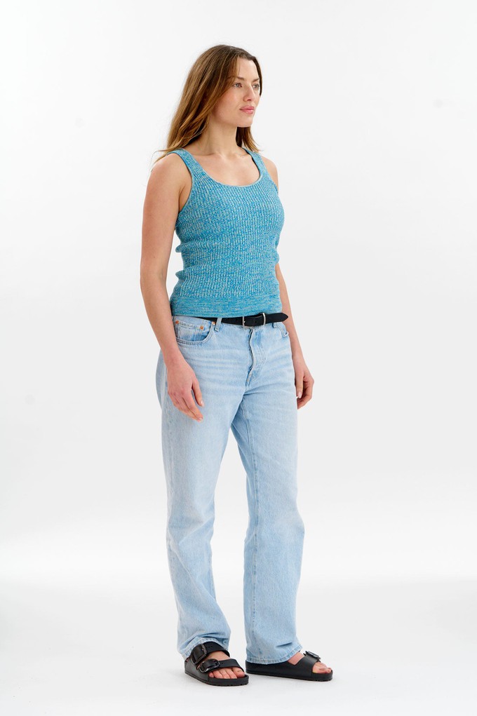 WISTERIA Organic Cotton Vest - Blue Melange from KOMODO