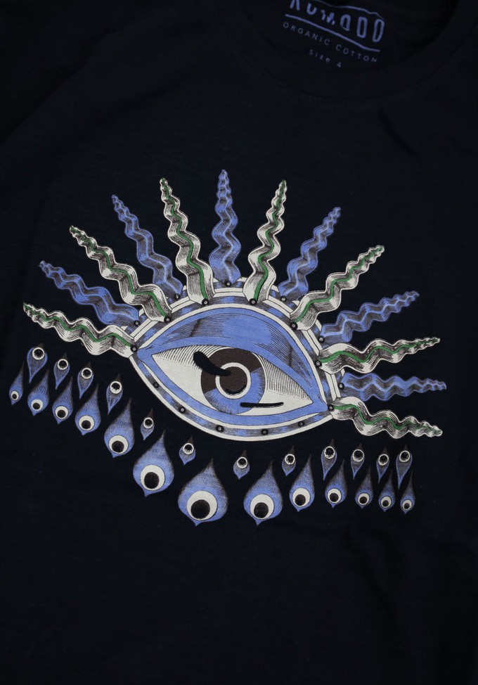 HAKON KOMODO EYE - Organic Cotton Tee Navy from KOMODO