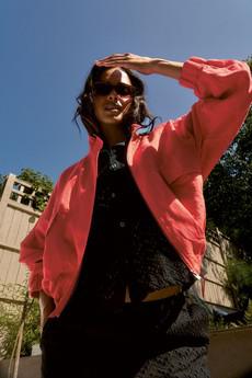 KOKO Tencel Linen Jacket - coral via KOMODO