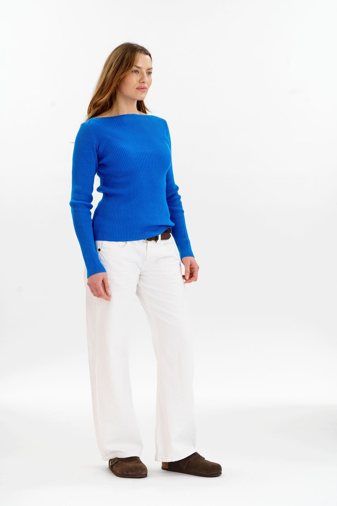 WASABI Organic Cotton Rib Knit Top - Blue from KOMODO