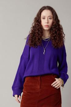 ANYA - Fine Merino Wool Jumper Ultraviolet via KOMODO