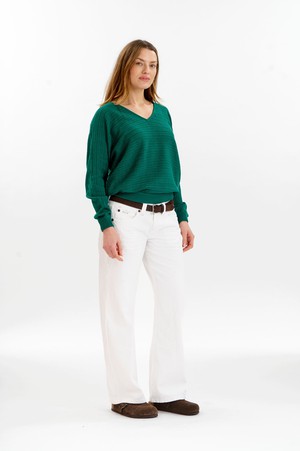 PIA Organic Cotton Pointelle Jumper - Green from KOMODO