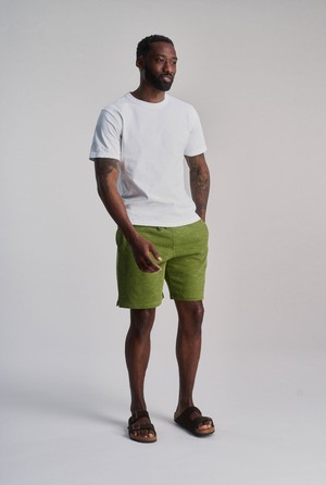CALUM - Organic cotton shorts - Green melange from KOMODO