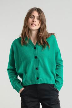 ISLA Wool Cardigan - Green via KOMODO