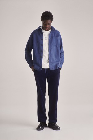 RAILWAY Handwoven Cotton Hemp Blend- Blue from KOMODO