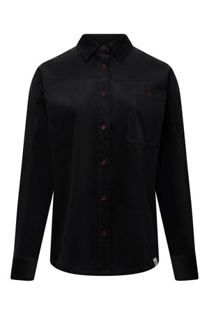 MIDNIGHT - Organic Cotton Needle Cord Shirt Black from KOMODO