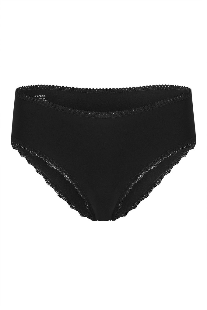 PALOMA Lace Briefs - GOTS Organic Cotton Black from KOMODO