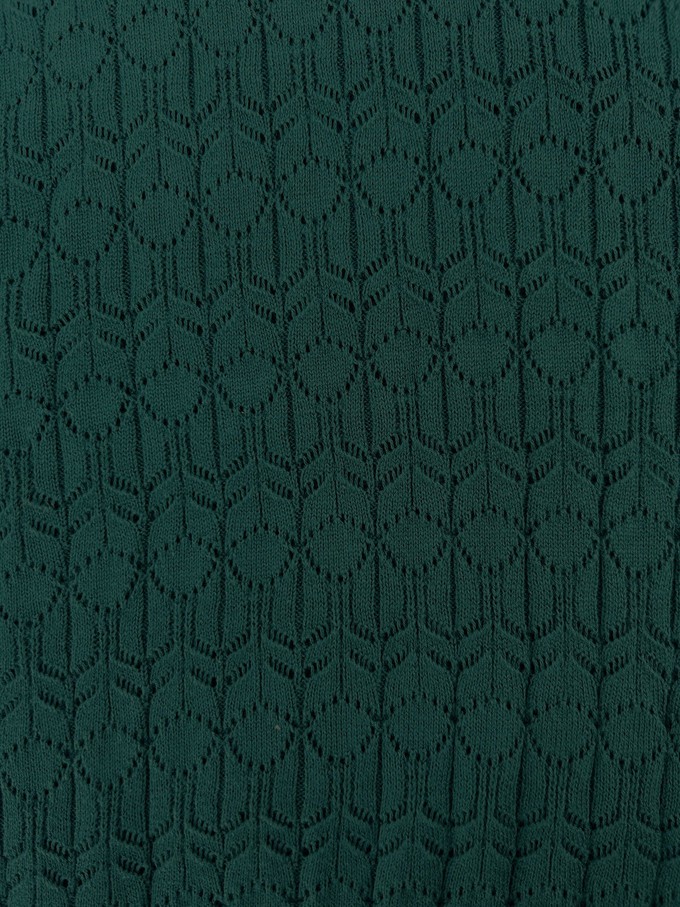 MILA - Organic Cotton Pointelle Knit Vest Dark Green from KOMODO