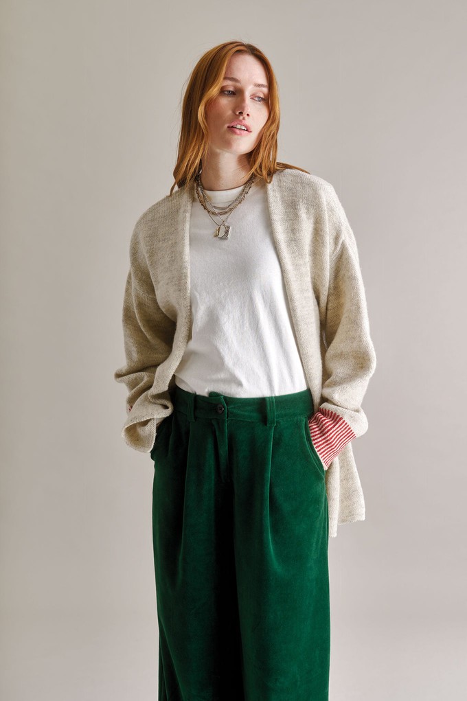 AMELIA Lambswool Cardigan - Natural from KOMODO