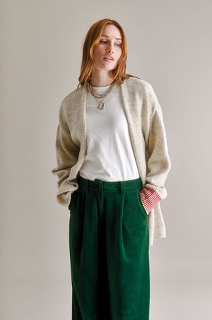 AMELIA Lambswool Cardigan - Natural from KOMODO
