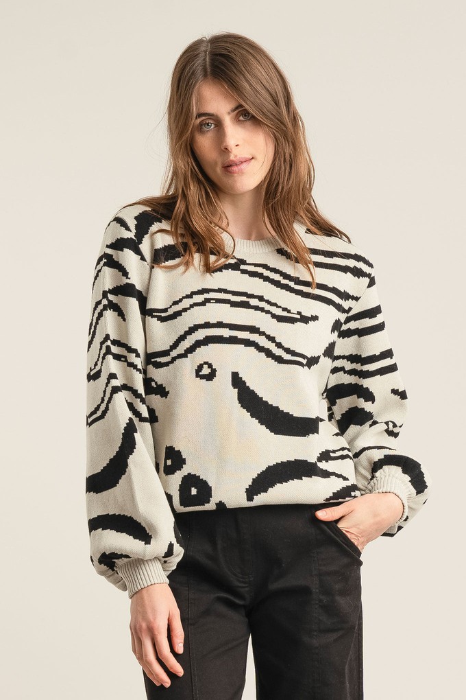TIGER HOPE - GOTS Organic Cotton Jumper Off White from KOMODO