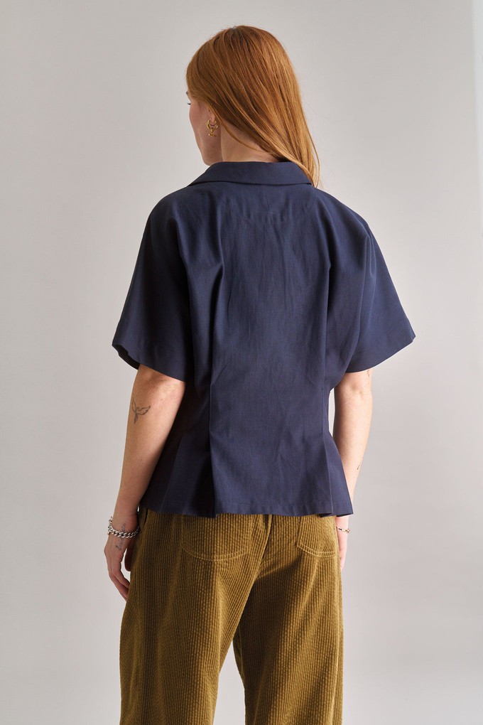 AMALIE Cotton Tencel Top - Navy from KOMODO