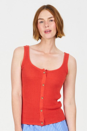 COVE Vest Organic Cotton Vest - Orange from KOMODO