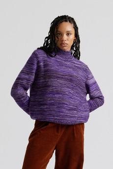 AMANDA - Fine Merino Wool Jumper Lavender via KOMODO