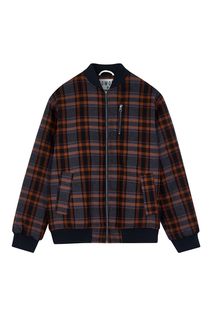 MISTY - Organic Cotton Bomber Tobacco Check from KOMODO