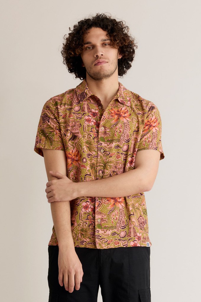 SPINDRIFT - Organic Cotton Shirt Tropical Print Pink from KOMODO