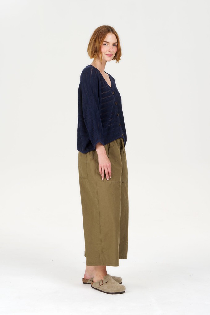 MALI Organic Ramie Cotton Batwing Jumper - Navy from KOMODO