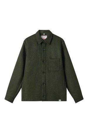 JOHAN Recycled Wool Poly Blend Over Shirt- Olive from KOMODO
