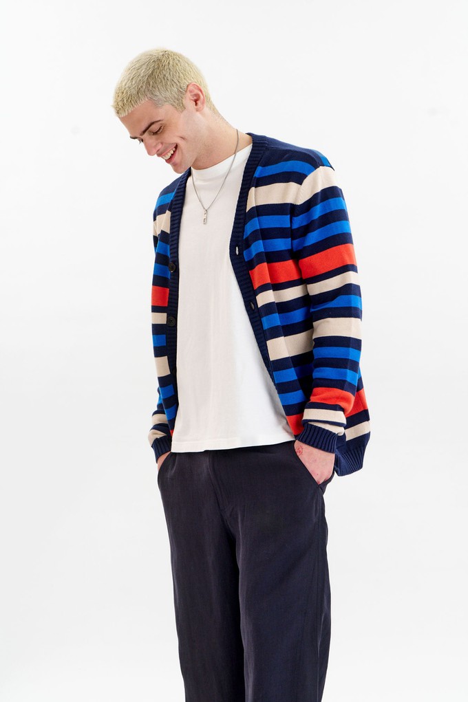 STRIPE Organic Cotton Cardigan from KOMODO