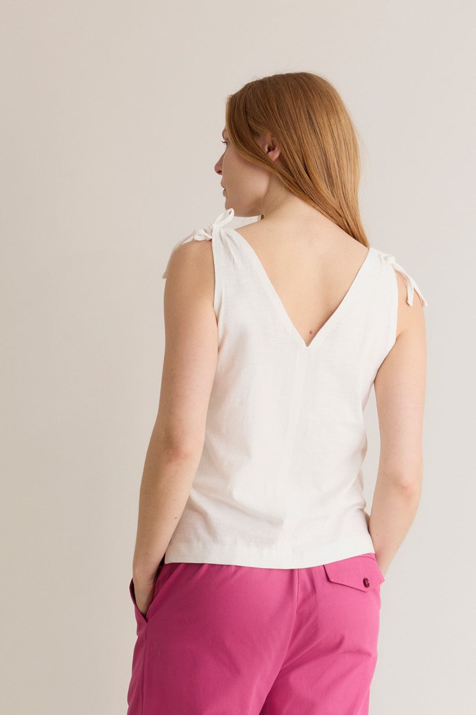 CELIA - GOTS Organic Cotton Vest Off White from KOMODO