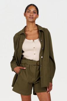 CHORE Organic Cotton Jacket - khaki via KOMODO