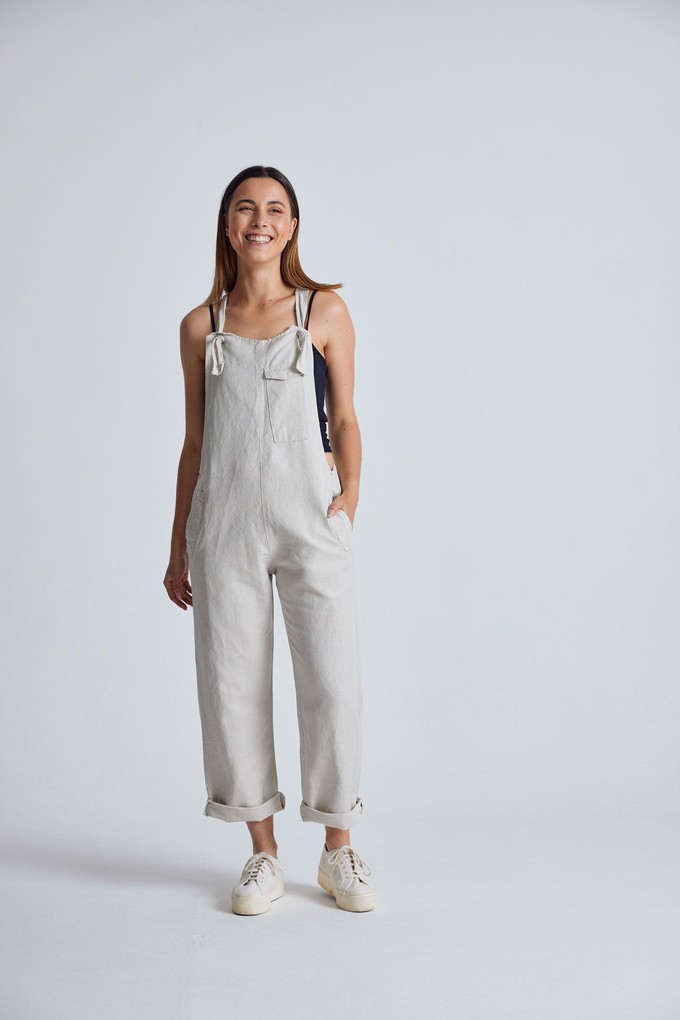 MARY-LOU Natural - Organic Cotton Dungarees by Flax & Loom from KOMODO