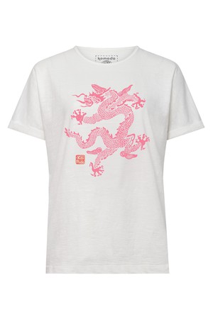 DRAGON - Womens Organic Cotton Tee -  Off White from KOMODO