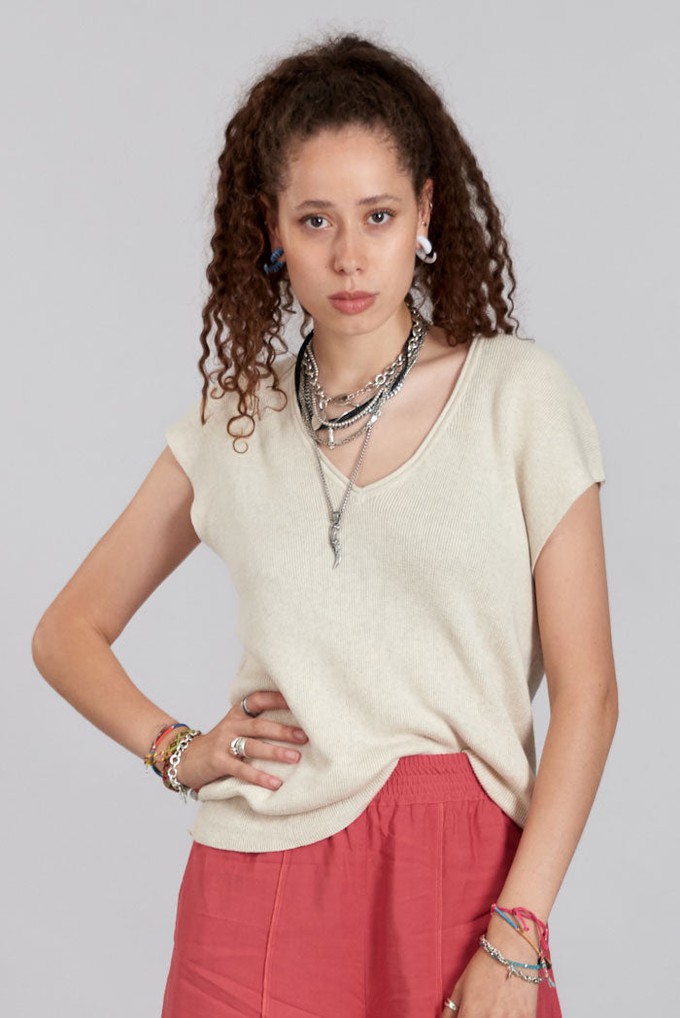 POLLY - Organic Cotton Ivory Top from KOMODO