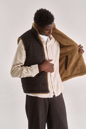CHRIS Reversable Fleece Gillet - Mink from KOMODO
