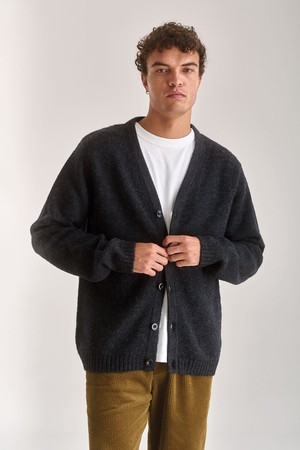 BASTA Lambs Wool Cardigan - Dark Charcoal from KOMODO